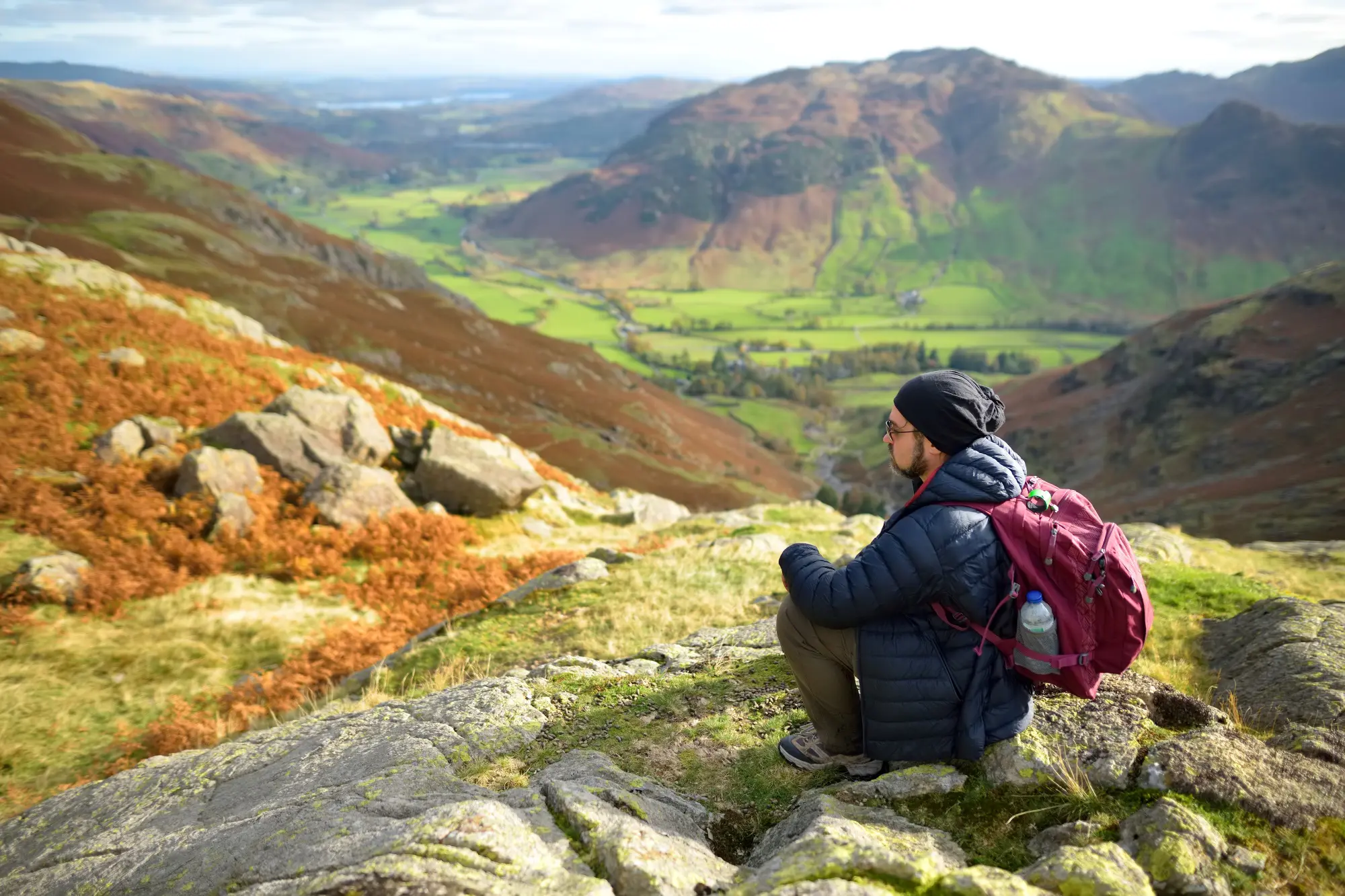 Man looking at fell view