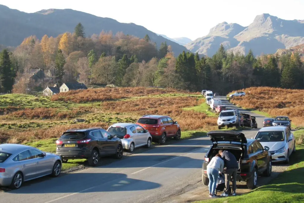 cars parked on Elterwater common Credit Malcolm Lamb