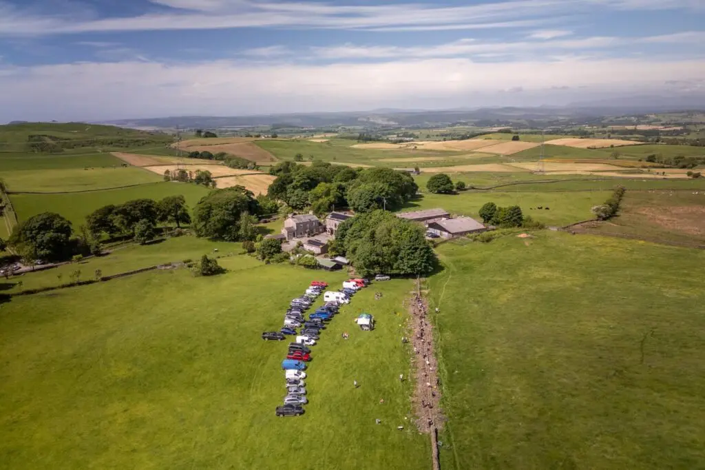 A shot taken from above of the event
