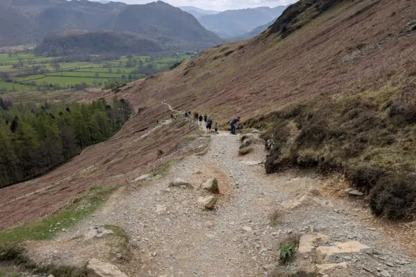An eroded path on Catbells