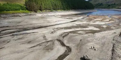 A lake that has dried up