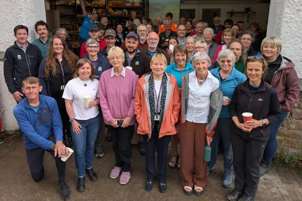 Partners, rangers, volunteers and guests at Fix the Fells celebration