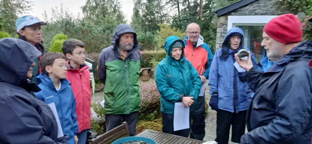 People on the Geology walk, Dam Mire Open Day 180926