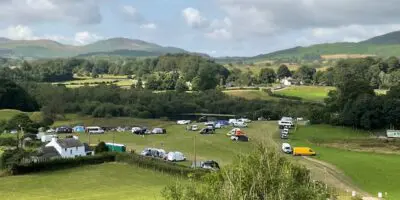 A photo of a pop up campsite