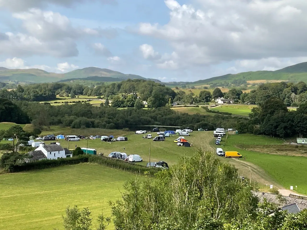 A photo of a pop up campsite