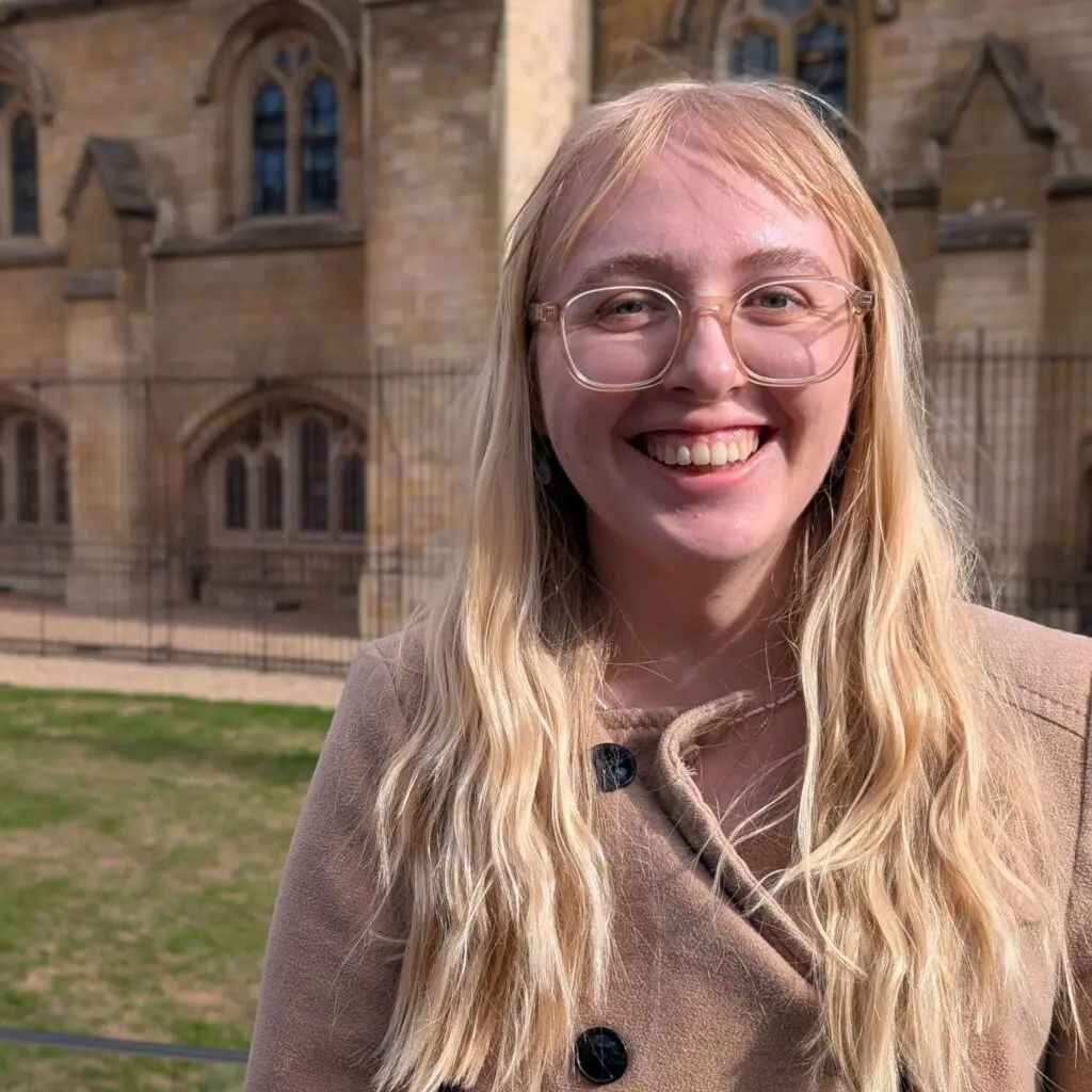 A smiling young woman