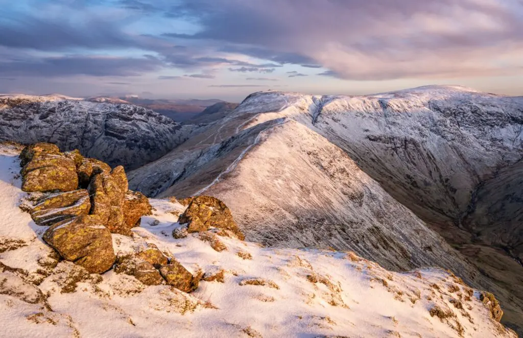 Kentmere Horseshoe in snow by Mark Hetherington