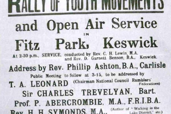 1934 Rally poster for Friends of the Lake District
