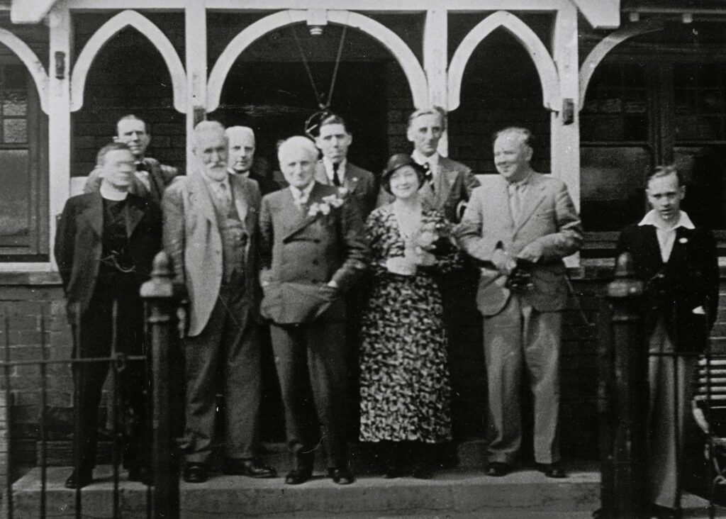 A black and white photo of the founders of Friends of the Lake District