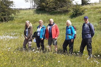 A group of people out for a walk
