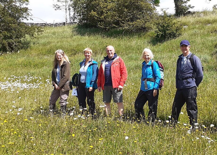 A group of people out for a walk