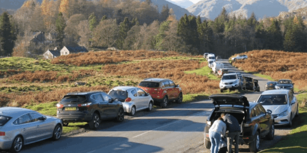 Illegal parking on Elterwater common
