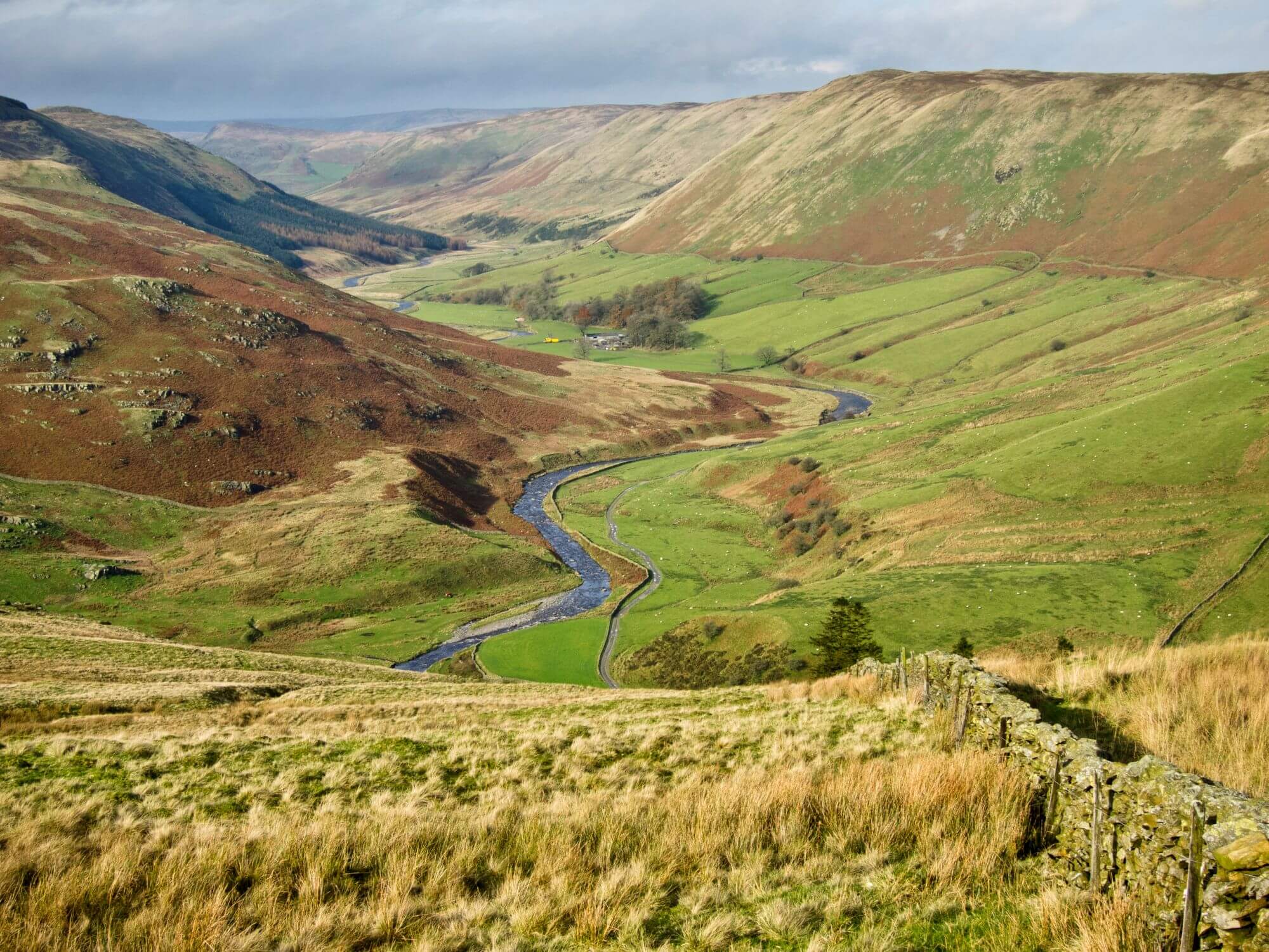 High Borrowdale view over a lovely valley