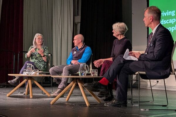 Kirby Lecture discussion panel on stage