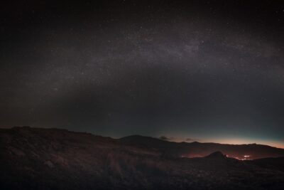 The Milky Way above Ambleside and Grasmere from Loughrigg Fell, 5am 23 February 2023. Credit Jonny Gios.