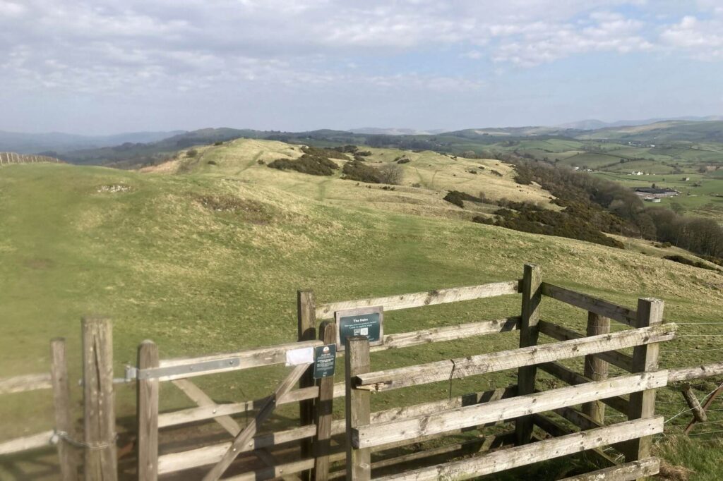 View from the top of the Helm on a lovely blue sky day
