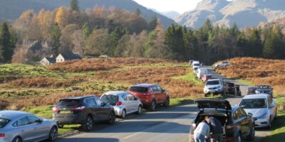 cars parked on Elterwater common Credit Malcolm Lamb