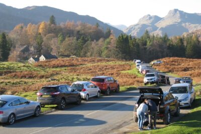 cars parked on Elterwater common Credit Malcolm Lamb
