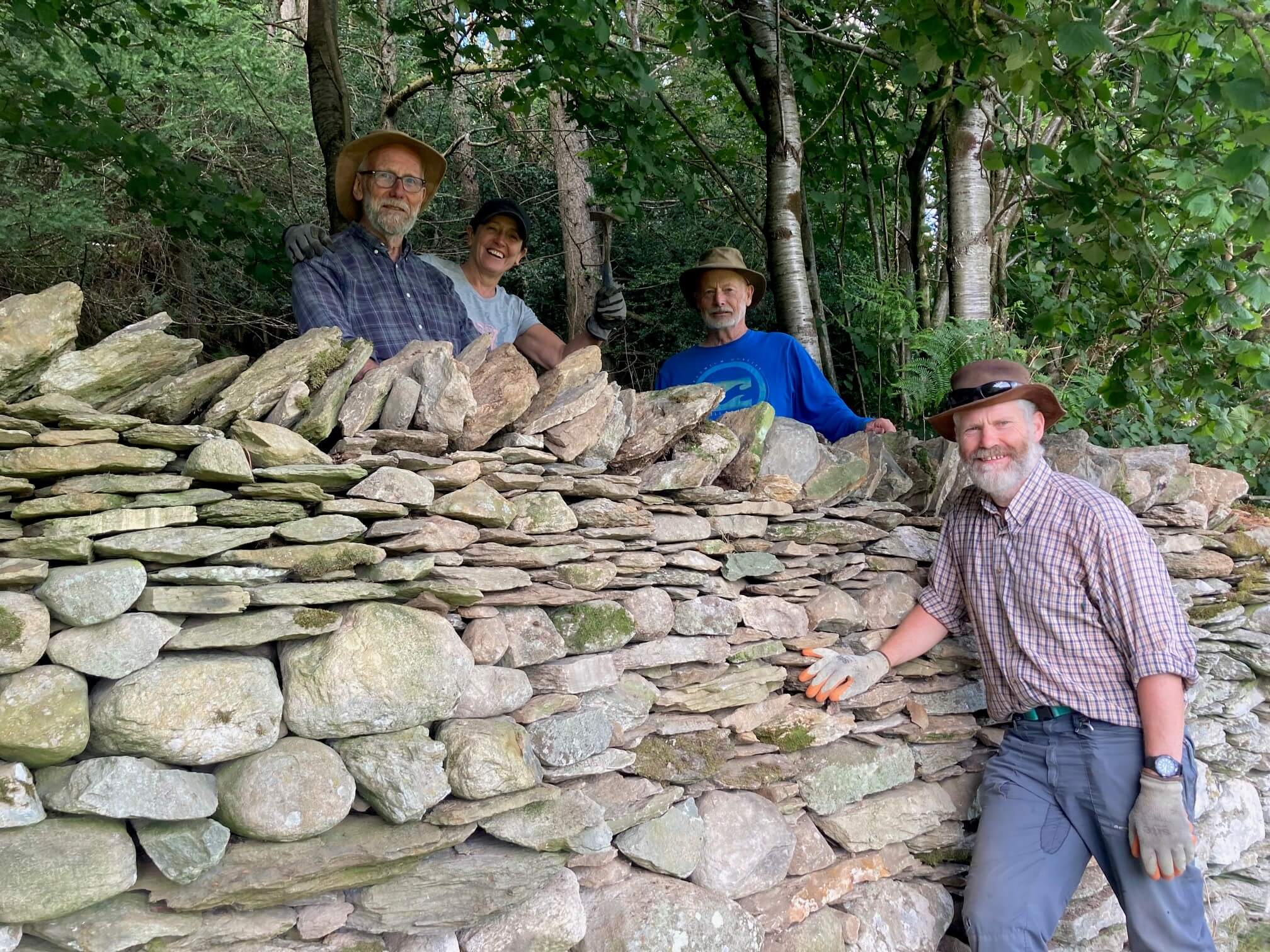 Dry stone walling at Middle Bleansley