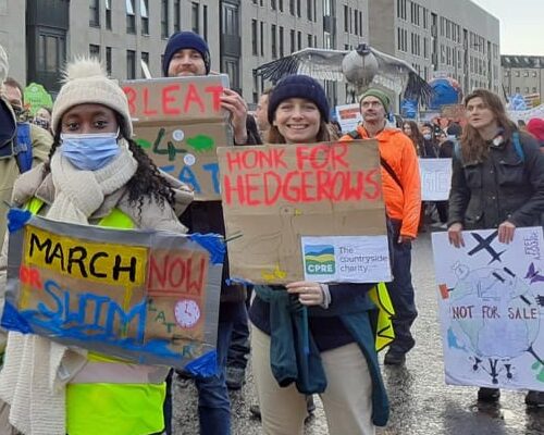 Young persons campaign march